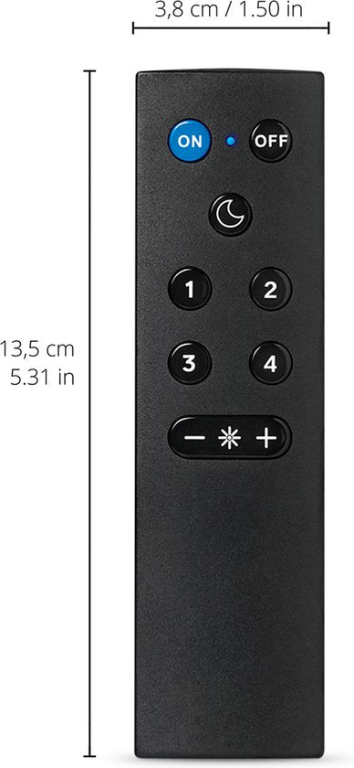 WiZ Remote Control - Contrôlez votre éclairage intelligent facilement sans application - Fonctionne avec des piles