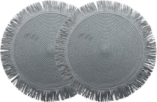 S/2 Sets de table ø38cm Gris foncé