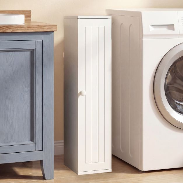 Meuble de salle de bains Coast Smalle – 5 compartiments de rangement – 17 x 16 x 69 cm – Blanc