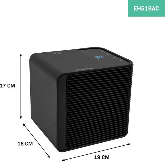VONROC Chauffage électrique - chauffage soufflant - 1000W/2000W - Céramique - 3 réglages - affichage LED - thermostat et minuterie - 20m2