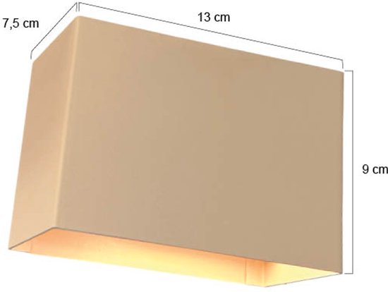 Applique murale Muro 3365CR – couleur crème, design moderne, 13 x 7,5 x 9 cm, Steinhauer, idéale pour les petits espaces et dimmable avec une douille G9