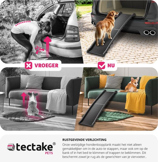 tectake® - Marchepied pour chien - Marchepied pour chien - Escalier pour chien - pliable et antidérapant, jusqu'à 90kg
