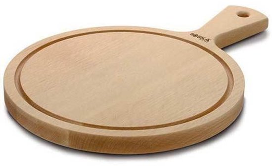 Boska Serviteur Rond Amigo M - Planche de service avec poignée - Bois de hêtre rustique - Marron - Ø 23,4 cm