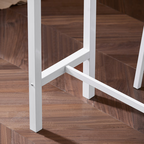SoBuy - Table de bar avec 4 tabourets - OGT22-WN -Max. 150 kg - 120 x 40 x 100 cm - Blanc