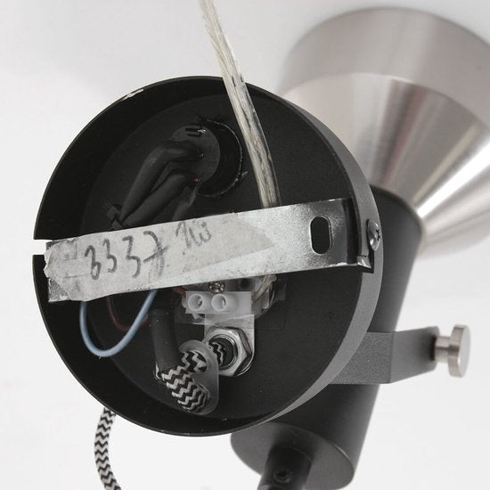 Applique murale Spot Acier 3337ZW noire, douille E27, orientable et inclinable, métal, Mexlite
