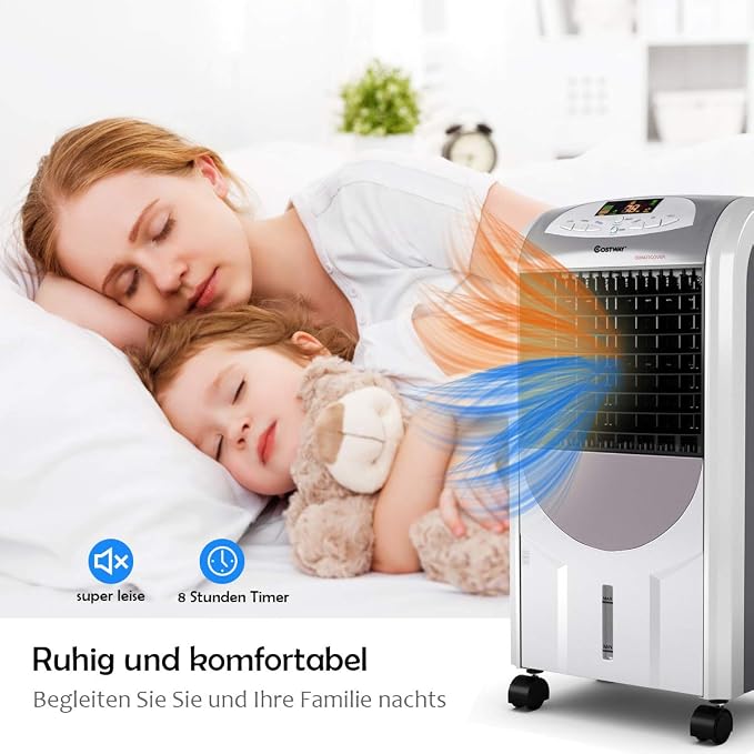 Climatiseur et radiateur 4-en-1 Coast – 2 000 W – 7 L – 38 x 28,5 x 74 cm