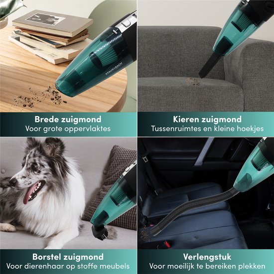 STAUS&BACH Supernova - Aspirateur à main pour poils d'animaux et liquides - Aspirateur à main léger pour la voiture - Noir
