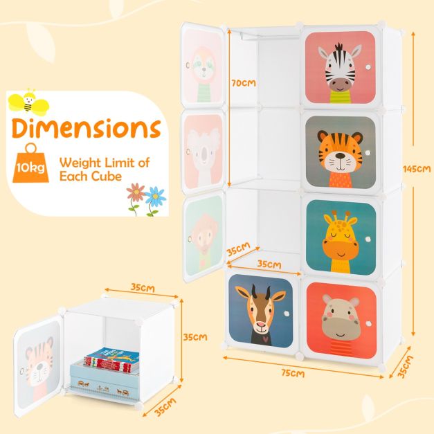 Armoire Coast - PP - Résistant à l'eau - 75 x 37 x 145 cm - Blanc