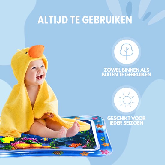 Tapis d'eau Spoused - Tapis d'eau - Tapis d'éveil - Tummy Time - Coffret cadeau de luxe