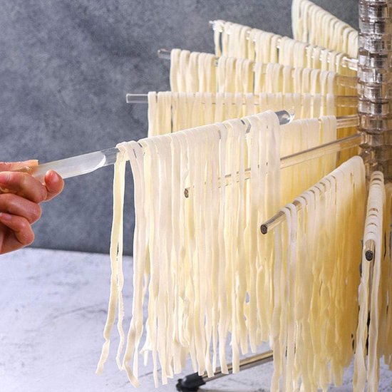 Rack de séchage de pâtes - Rack pliable pour un stockage facile avec 16 bras - Séchage de pâtes fraîches - Rack de séchage de nouilles pour spaghetti Ect rack de séchage de pâtes