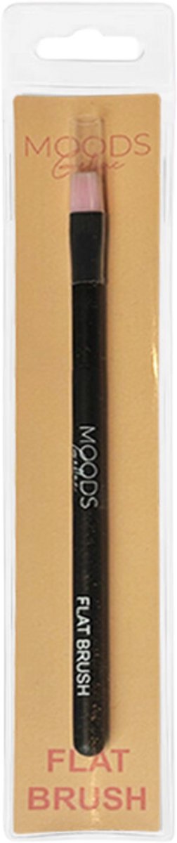 Moods Gellac Flat Brush 8 cm - Pinceau plat pour Gellac et Nail Art - Couleur : Noir