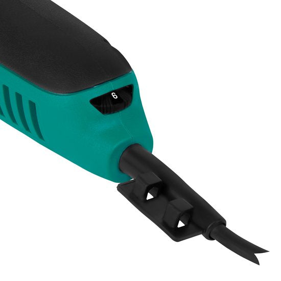 VONROC Mini scie circulaire / scie plongeante 500W - Ø85mm - Avec rail de guidage - Vitesse variable - 3 lames de scie incluses