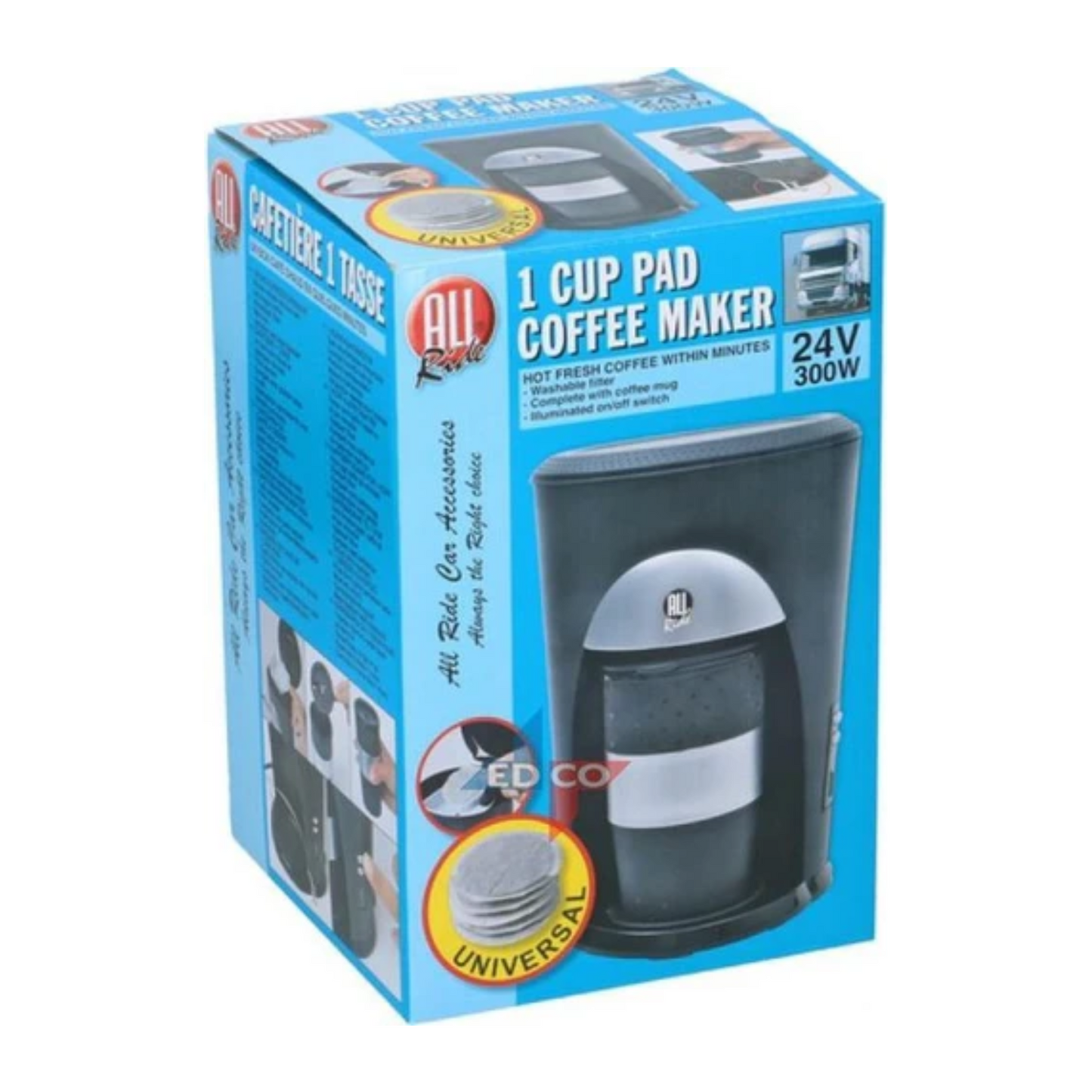 Cafetière portable - All Ride - Machine à café - pour camion - 24 Volt - Mug inclus