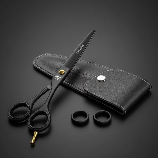 Ciseaux de coiffure ProTrue avec étui en cuir - Kit de coiffure - Ciseaux de coiffure pour droitiers