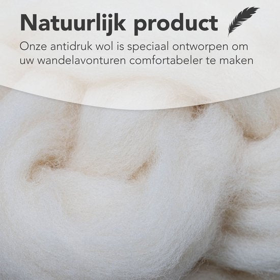 Saaf Antidruk Wol - 100 Gram - Wandel, Hardloop, Fiets Wol voor Voeten - Voetwol - 100% Merino Wol