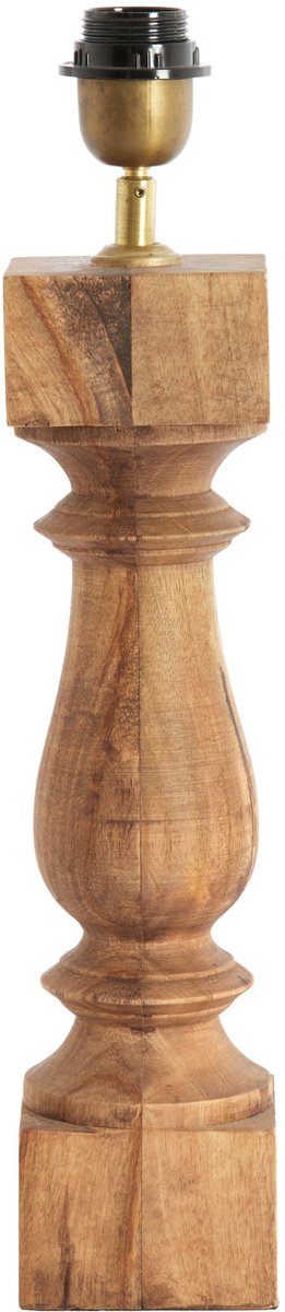 Light & Living Pied de lampe CUMANI - Bois Weather Barn - Marron - 10 x 10 x 38 cm