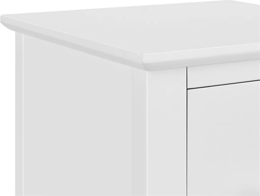Yaheetech Lot de 2 tables de chevet avec tiroir et compartiment ouvert - Blanc - 25 x 25 x 70 cm