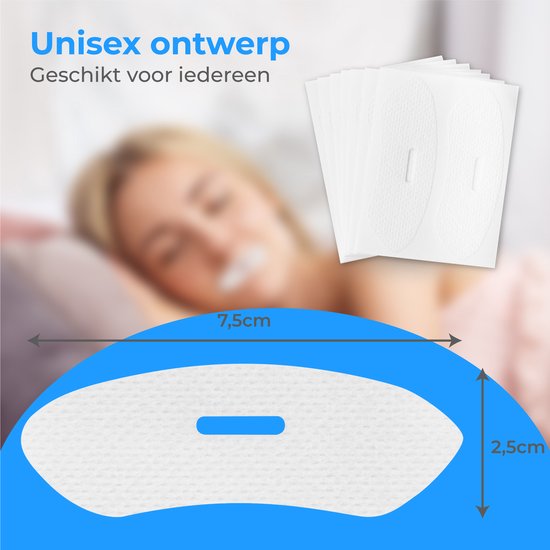 Nuvance - Ruban buccal - 30 pièces - Ruban buccal - Anti ronflement - Ruban buccal - Ruban adhésif ferme - Ruban pour le sommeil
