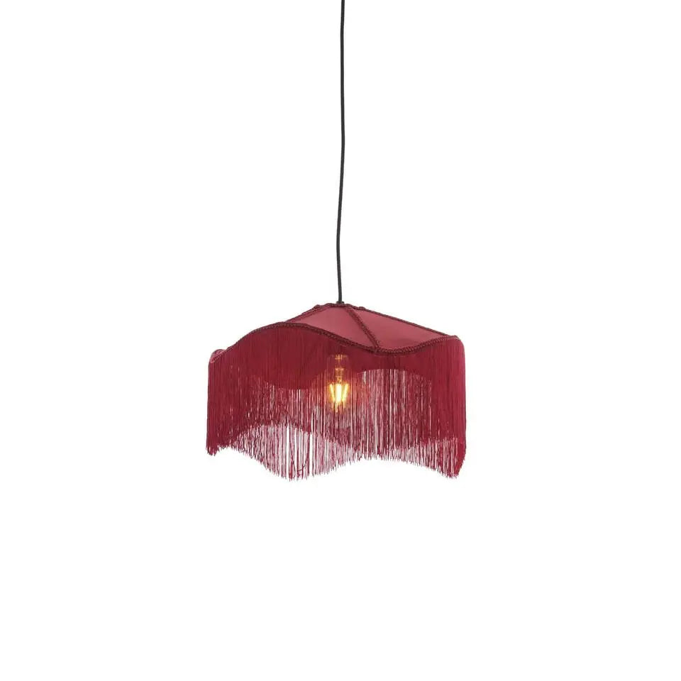 Suspension Tiffany - Ø 40 x 26 cm - Rouge