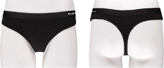 Apollo Ladies Thong Black Bamboo 3-pack - Size XL