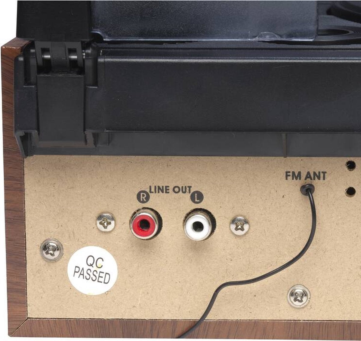 Tourne-disque rétro - Denver - Haut-parleurs intégrés - VPR190 - Bois/Argent