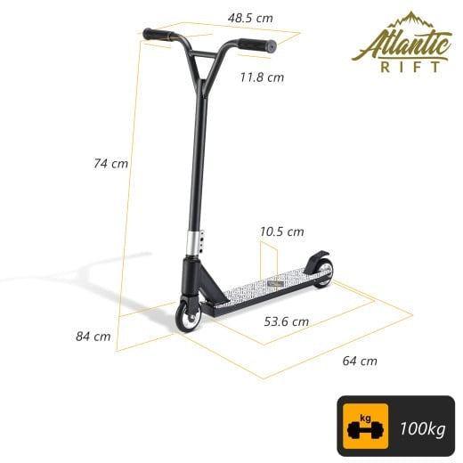 Scooter cascadeur Tundra Premium 64x48.5x84cm noir blanc