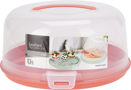 Plateau à gâteaux 2-en-1 en plastique