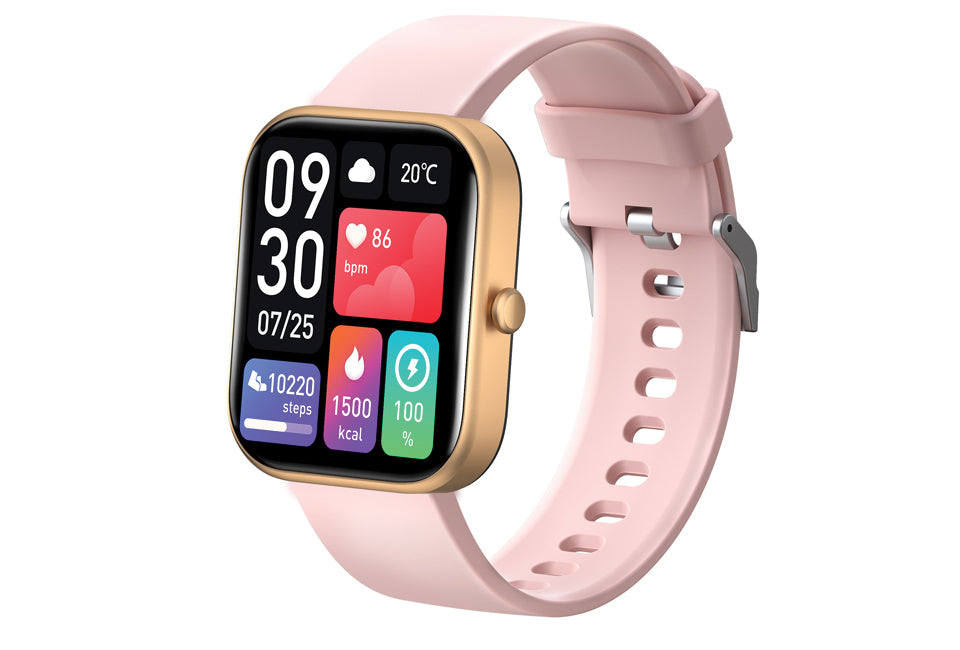 Vlectro Advanced Pink Smartwatch avec diverses fonctions - Mémoire 64mb - 45.6x38x12.8mm