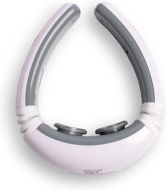 QLT Pulse Neck Massage Device with 16 Stages - 6 Massage Modes and Timer - Electrostimulation - Efficace contre les maux de tête et les vertiges - White