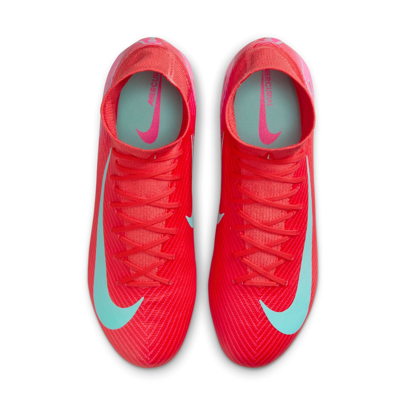 Nike Zoom Mercurial Superfly Academy 10 MG - Rouge Turquoise Rose - Taille 41 - Chaussures de football en gazon artificiel
