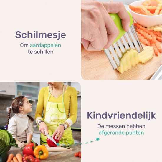 Set de couteaux pour enfants Qwali XL - Safe - Inc. planche à découper - Enfants - couverts - Couteaux - Enfant