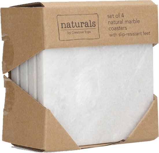 Dessous de verre Creative Tops 10 cm marbre gris 4 pièces