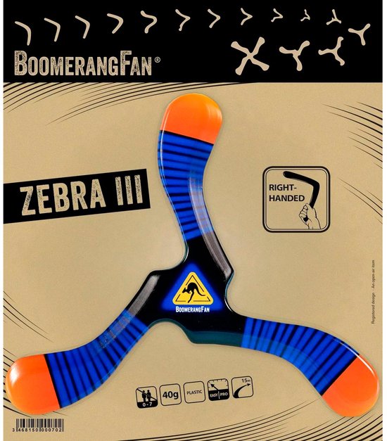 Boomerangfan Boomerang zebra iii à droite