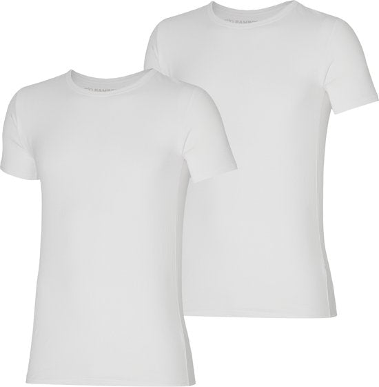 Apollo - XXL - T-shirt en bambou - Pack de 2 - Col rond - Blanc