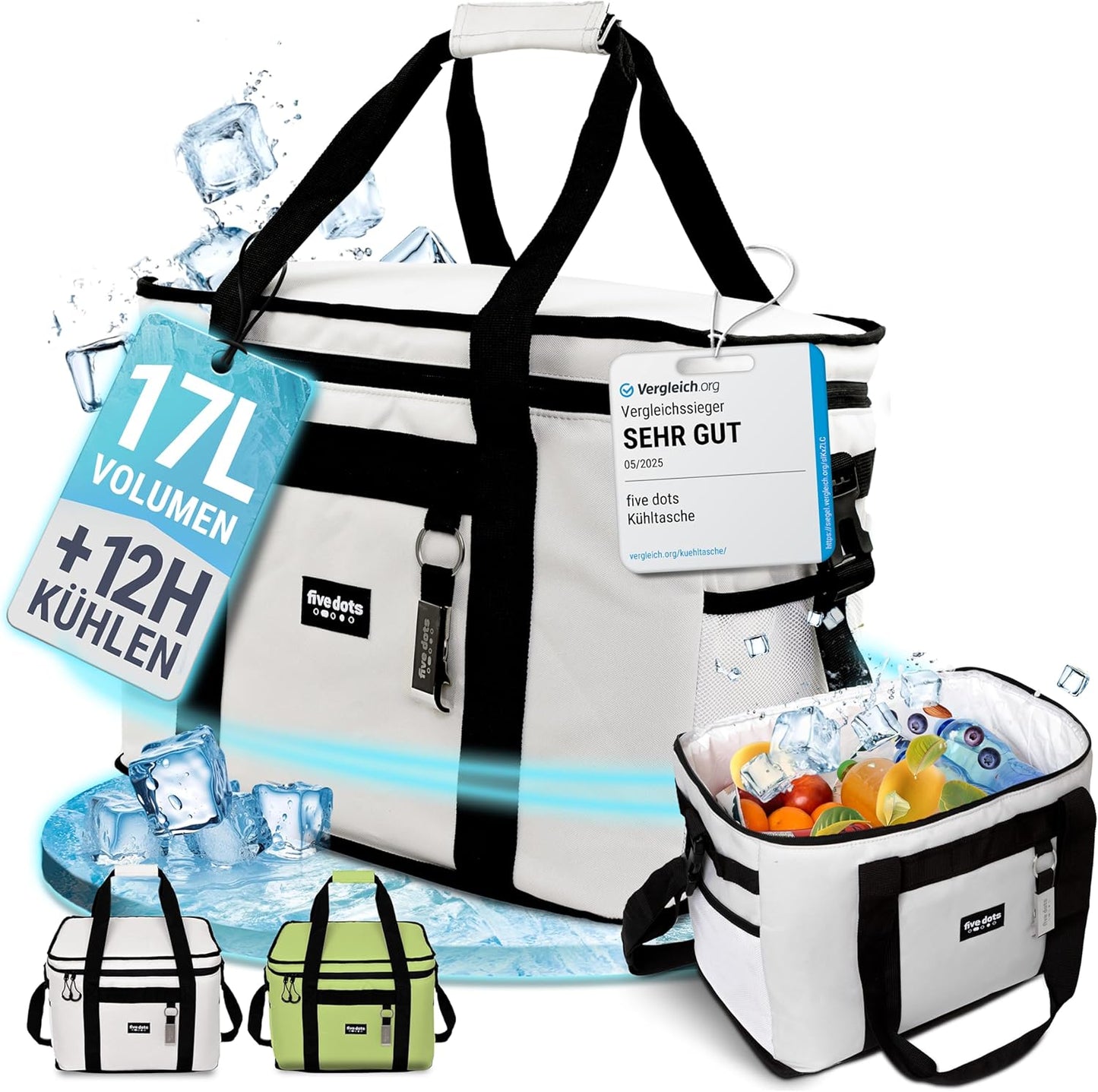 Sac isotherme Five Dots - 17L - Gris - 25 x 33 x 20 cm