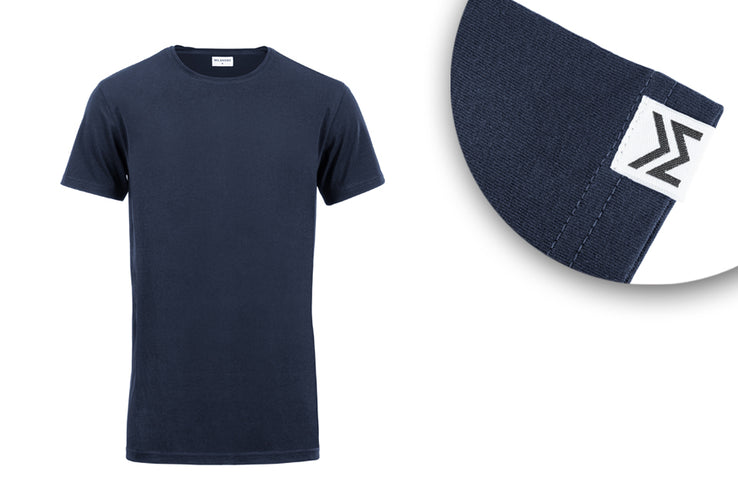 MILANORO 4-pack T-shirt extra long - col en V - Marine 3xL