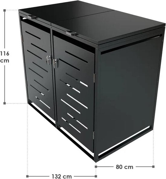 Conteneur de stockage en métal Arel - 120L - 2 pièces