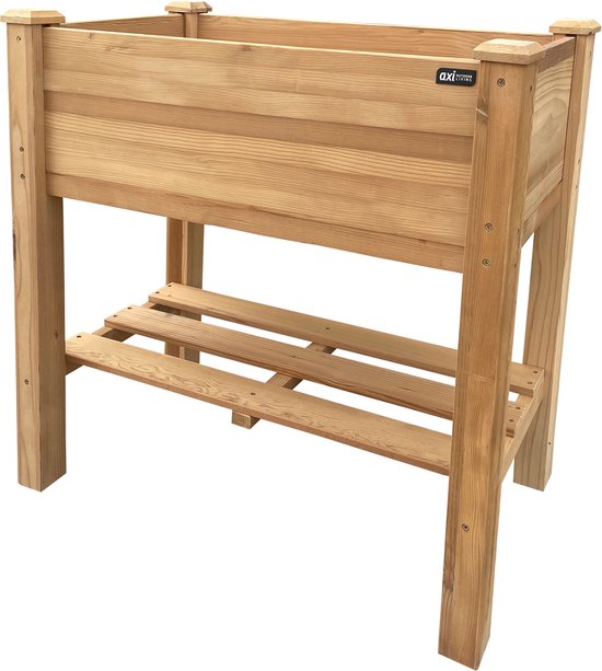 Jardinière surélevée AXI Ari – Jardinières d'extérieur – Rectangulaire – Bois de pruche – 100 % bois FSC – 86,5 x 46 x 85 cm – Potager surélevé – Jardinière pour jardin et balcon