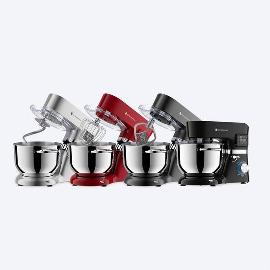 Robot de cuisine - KitchenBrothers - Affichage et minuterie - 6L - 1400W - Noir