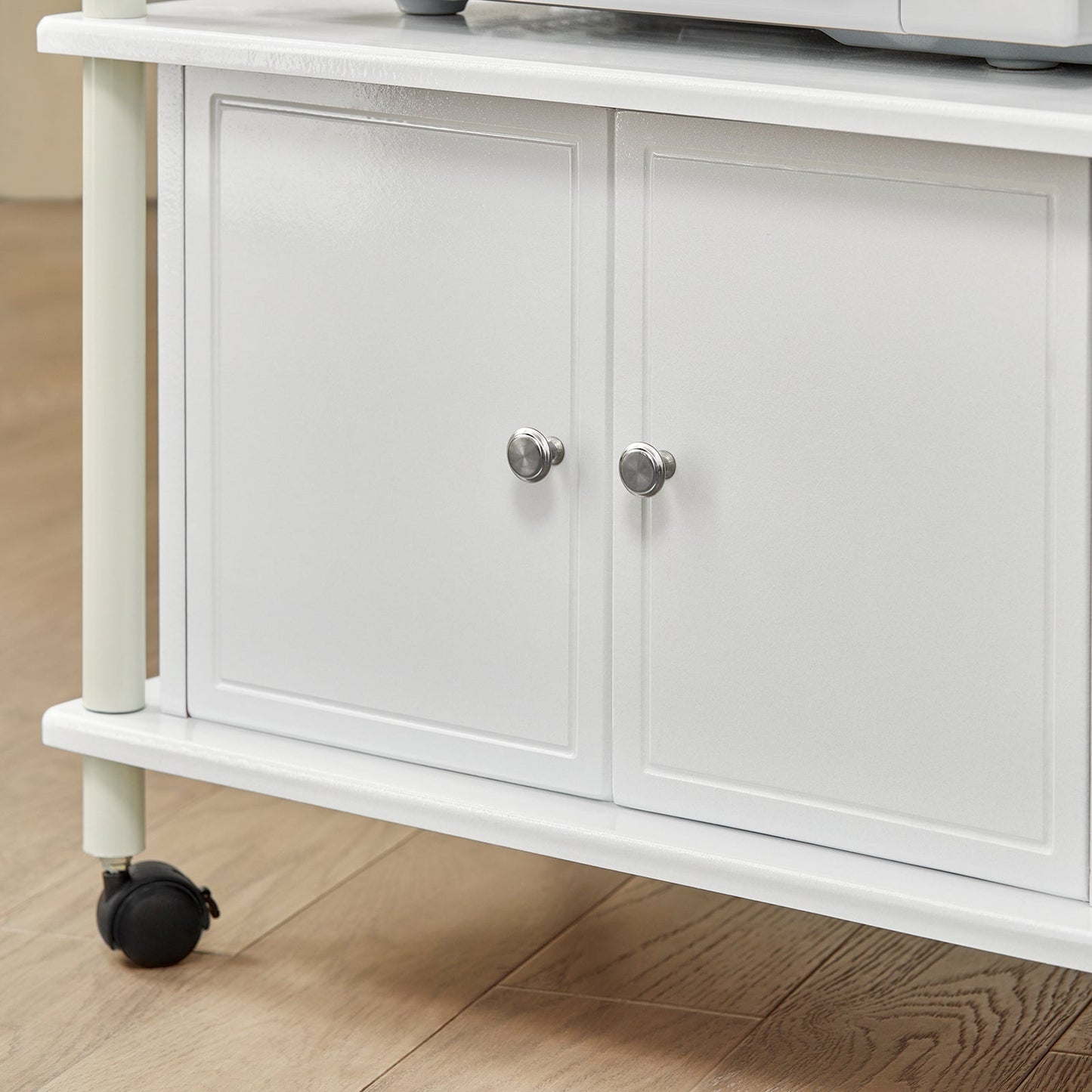 SoBuy Armoire de cuisine à roulettes - Blanc - 60x115x40 cm