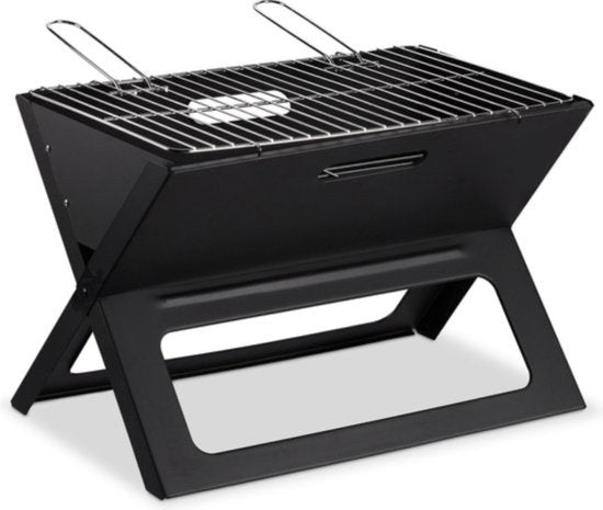 Table BBQ Charcoal - BBQ Collection -Barbecue pliable et portable de camping - Barbecue avec foyer libre et grille - 46 x 36.5 x 28 cm