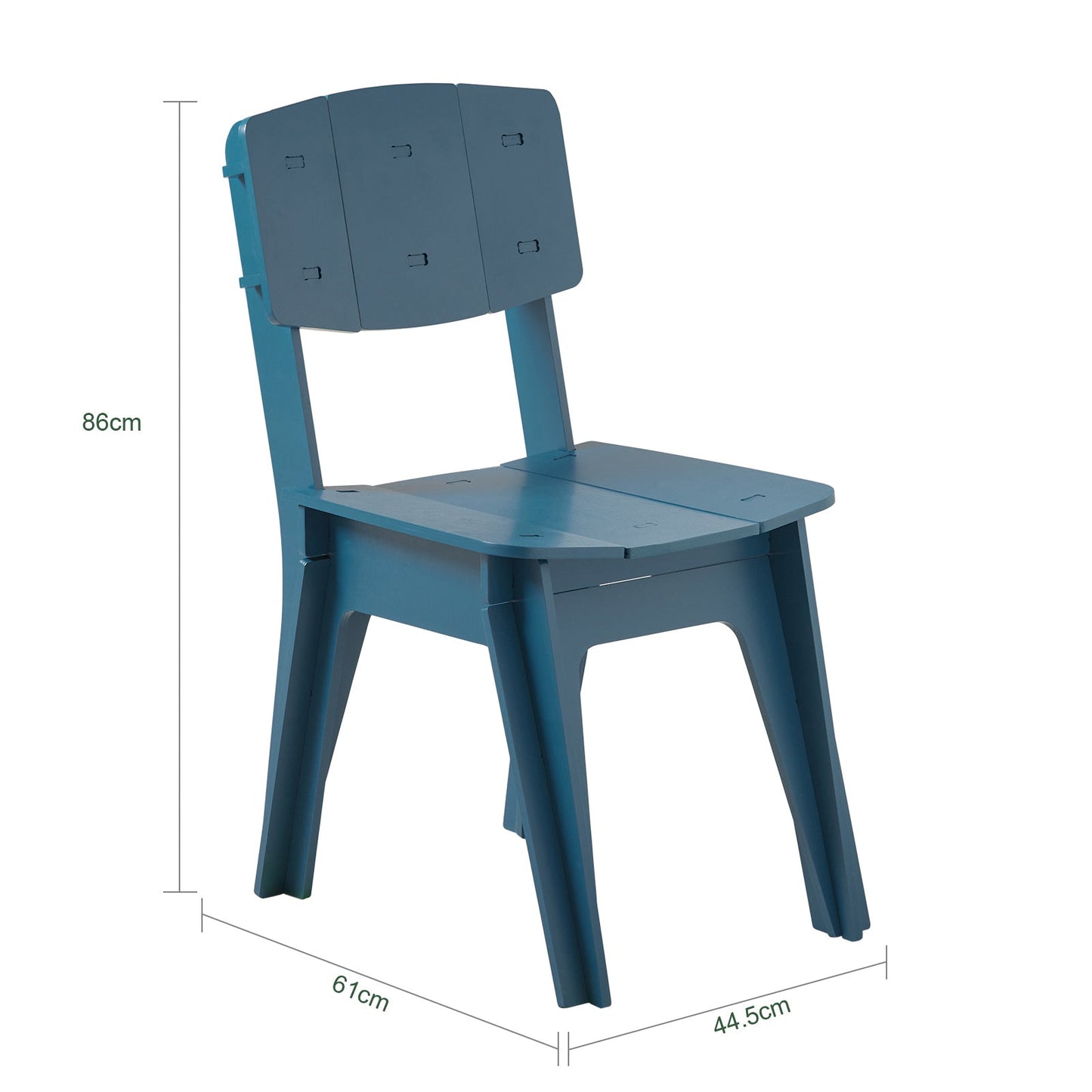SoBuy HFST01-B Ergonomic Design Chair - Chaise de bureau et de salle à manger en bois bleu