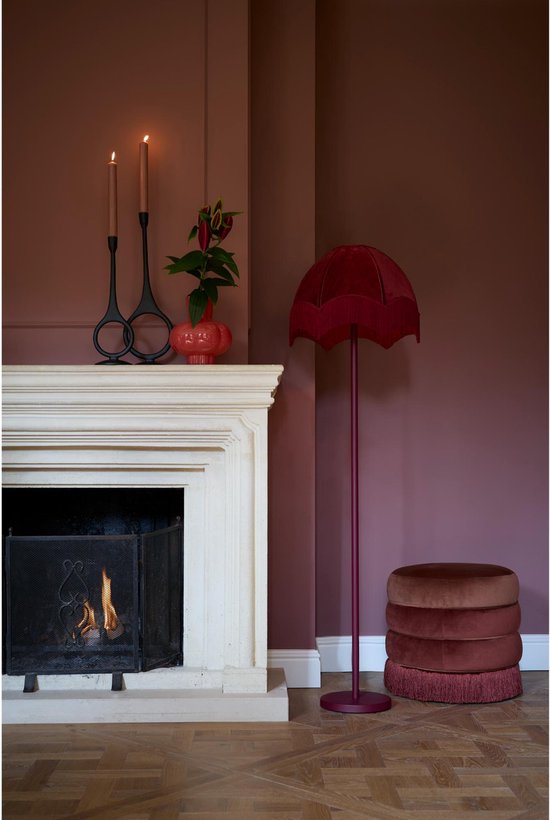 Light & Living Abat-jour Malacia - Rouge foncé - Ø 45 cm - Moderne