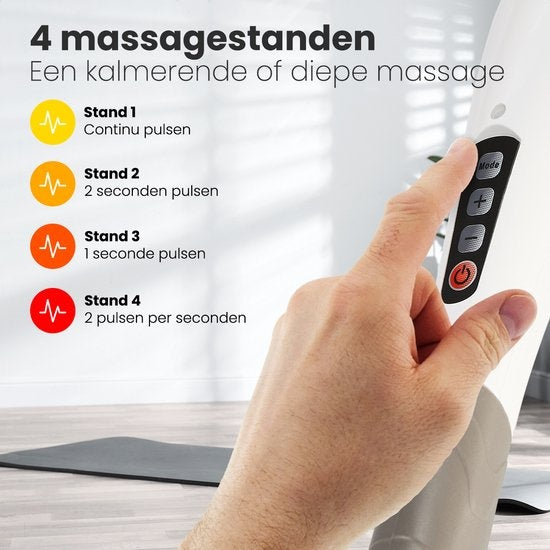 Appareil de massage Auronic Massage du cou et du dos Sans fil 5 accessoires Blanc/gris