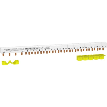 Schneider Electric Barre de bus de phase 4P FI 18mm espacement 63A - Barre de bus de phase 4P FI 18mm espacement 63A R9PXH418