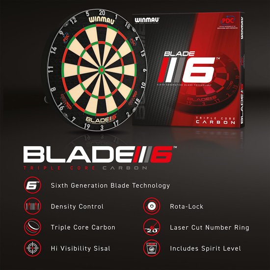 WINMAU - Cible de fléchettes Blade 6 Triple Core