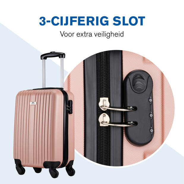 Slazenger Case Set 2 Piece - Hand Luggage Trolley 26L et Spacious Luggage Case 71L - Pink
