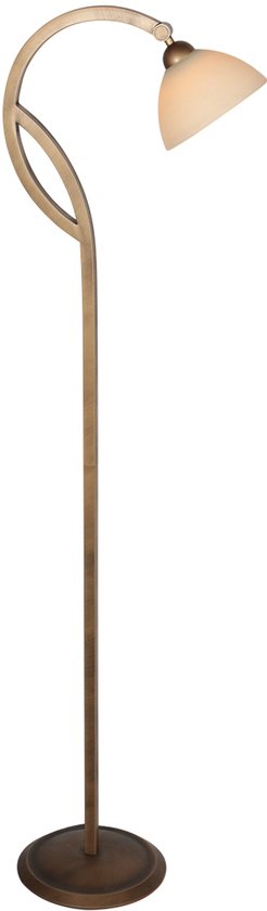 Anthea 4330BR : lampadaire classique en bronze avec verre effet marbre, hauteur 140 cm, Steinhauer