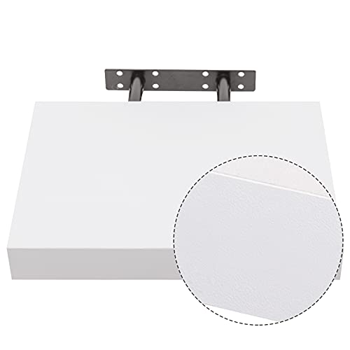 WOLTU RG9365ws-2 Etagère murale flottante - Bois FSC - Blanc - 60 x 15 x 5 cm