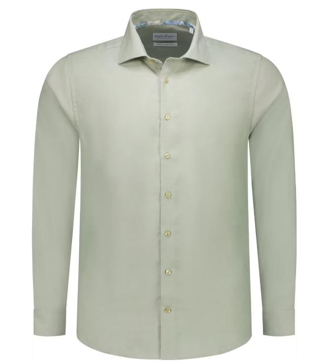 Boston Brothers Wide Spread Shirt Men - Couleur Khaki Oxford - Taille 39